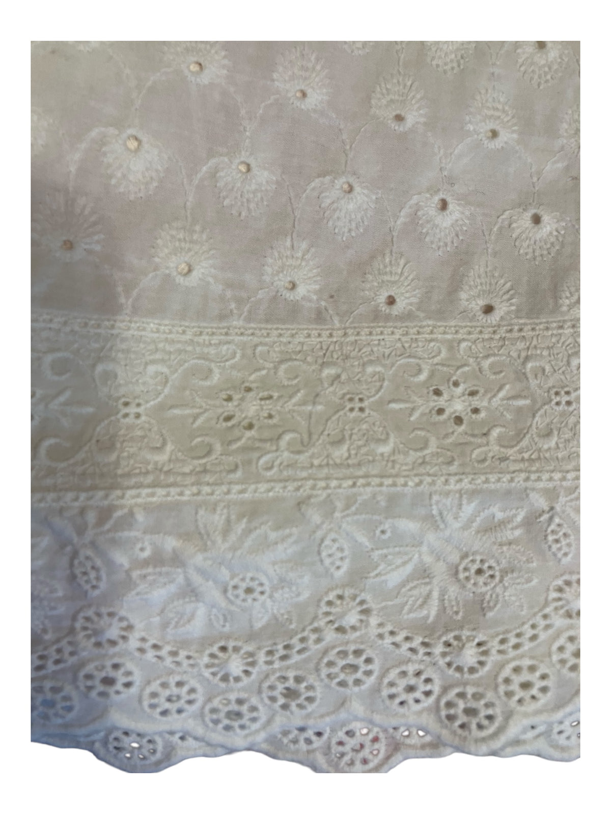 Ruffled Cotton Christening Gown 3-6 months