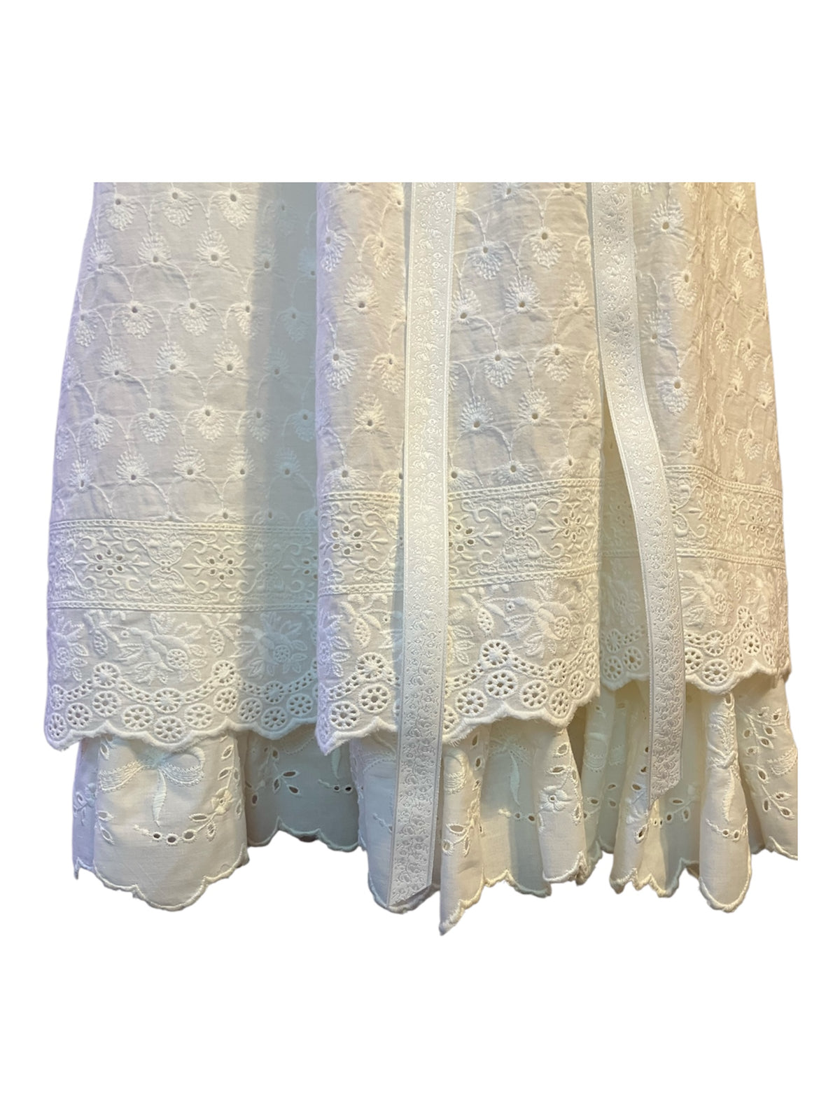 Ruffled Cotton Christening Gown 3-6 months