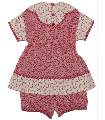 Pink and Red Dress with Bloomers, Size 12-18 months