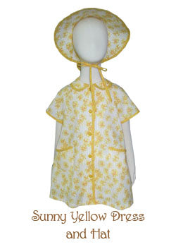 Sunny Yellow Dress and Hat, Size 4-5