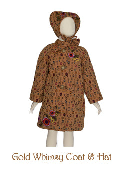 Gold Whimsy Coat and Hat, Size 4-5